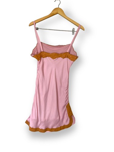 Urban Outfitters Pink Lace Slip Rhiannon Dress Size M - Picture 5 of 7