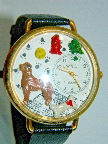  Watch Street  Day Dog  Wristwatch Round Whimsical BOX 143 - Picture 3 of 8