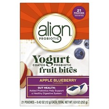 Align Probiotic Yogurt Coated Probiotic Fruit Bites Added Probiotic Helps Sup...