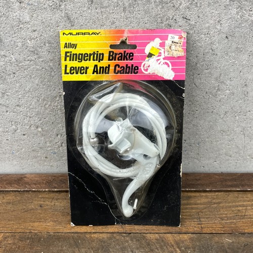 BMX Brake Lever White MX Tech 4 NOS Old School BMX Right Rear Cable OG 1980s  A3 - Bild 1 von 10
