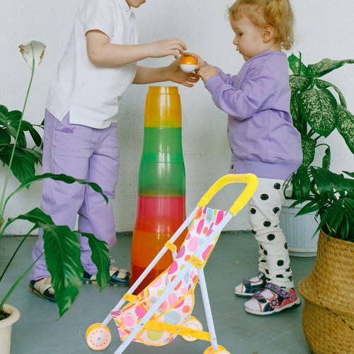 Trolley Toy Mini Furniture tendance Adornment Simulated Doll Stroller Baby