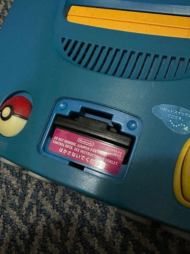 Pokemon Pikachu Nintendo 64 Console Blue x Yellow Limited Edition Working Japan - Picture 6 of 10