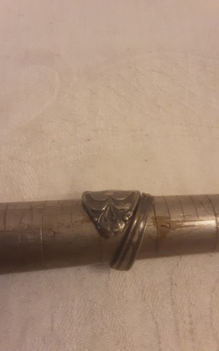 Size 7.5 Silver Spoon Ring. Hand made - Picture 2 of 8