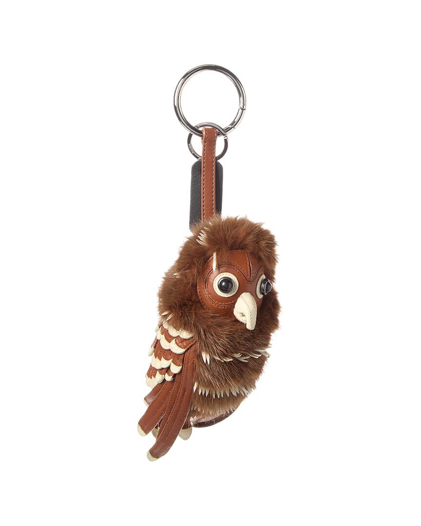Сумка Valentino Owl Bag Charm мужская коричневая Uni