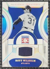 2023 National Treasures Hall of Fame Materials Hoyt Wilhelm Holo Gold /10 SP HOF