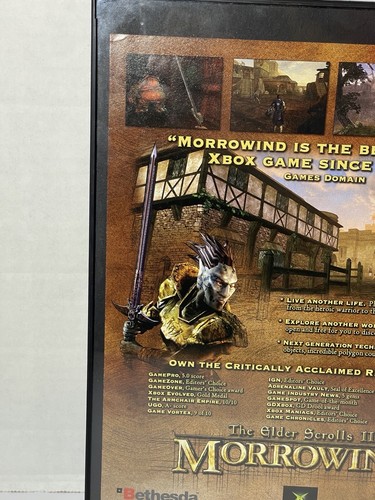 The Elder Scrolls III 3 Morrowind PC Xbox 2002 Vintage Promo Ad Art Print Framed - Picture 4 of 5