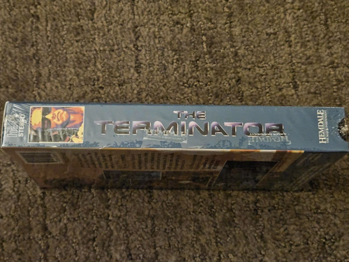 The Terminator VHS 1992 Hemdale Arnold Blue Gray Cover NEW Sealed Watermarks - Picture 2 of 7