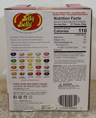 Jelly Belly Petite Bean Machine Nueva Incluye 3,5 oz Jelly Beans Sellado 8/12/2022 - Imagen 3 de 5