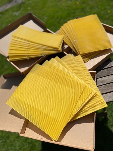 55 Brood Wax Foundation Sheets for national beehives FAST Delivery, Solid wax - Picture 9 of 10