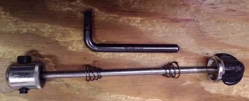 Vintage SIMPLEX FRONT  bicycle HUB SKEWER   with  Innovations  ANTI-THEFT - Picture 1 of 7