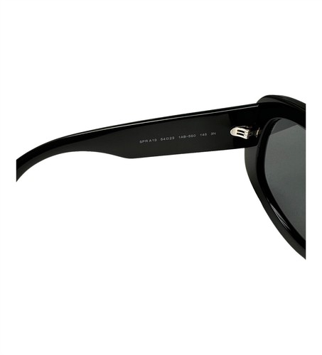 Prada Sunglasses SPR A13 1AB-5S0 Polished Black w/ Black Prada Logo w/case - Picture 10 of 11