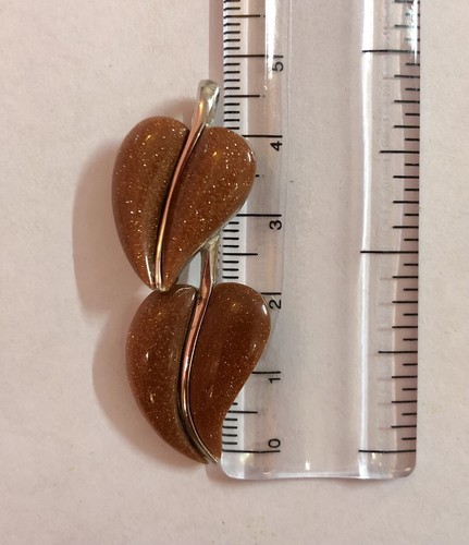 Artisan Crafted Handmade Sterling Silver Fancy Shape Stone Heart Pendant - Picture 1 of 5