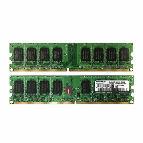 4GB 2x 2GB PC2-8500U DDR2 1066MHz 1111MHz OC Desktop Memory RAM For Kingmax BT - Picture 5 of 8