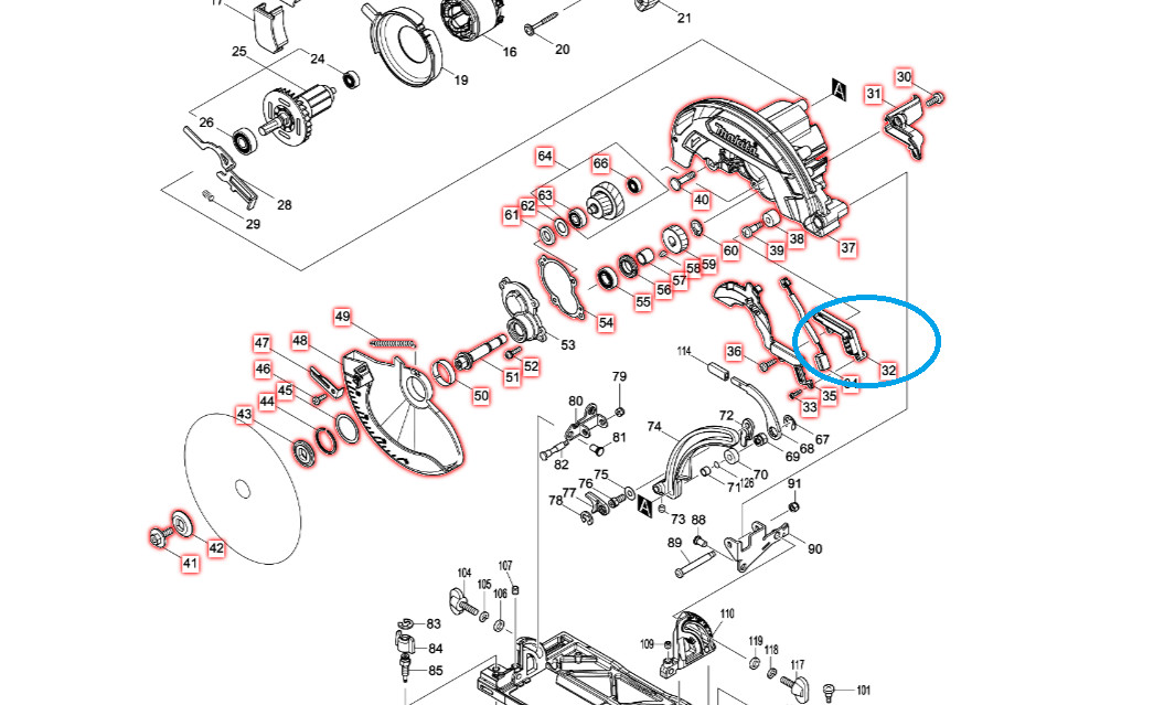 Makita saw parts sales