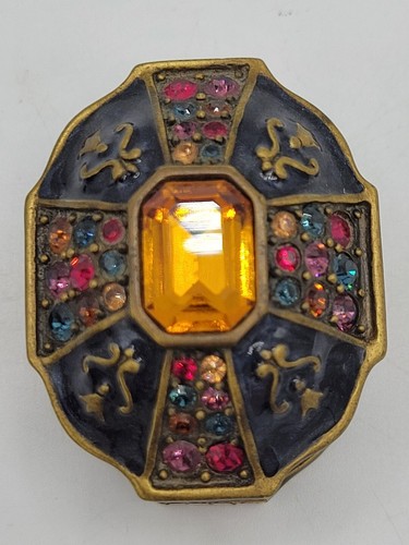 Jay Strongwater Multi Juwel Schmuck Box Pillenbox Waschtisch Dekor - Bild 5 von 9