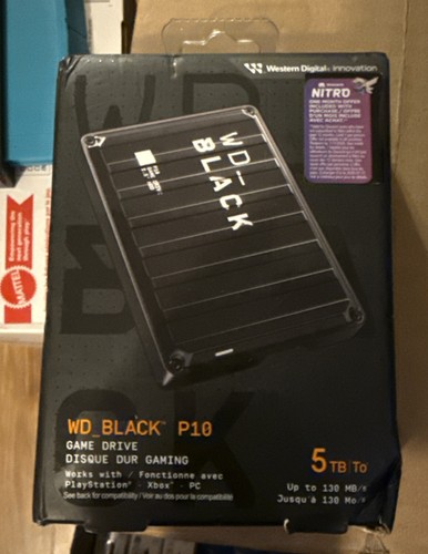 WD Black P10 5TB Game Drive USB 3.2 Portable External Hard Drive #WDBA3A0050BBK
