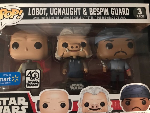 Funko Pop! Star Wars Cloud City Lobot, Ugnaught, & Bespin Guard Three pack | eBay