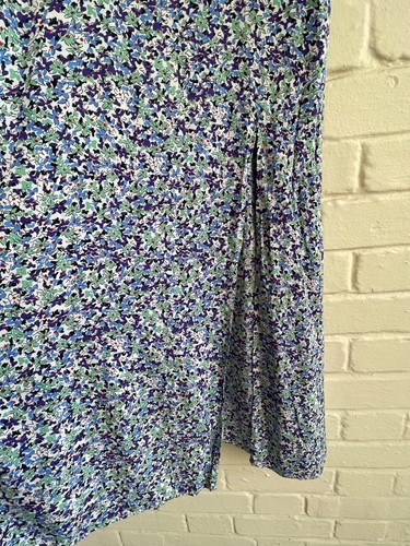 ZARA Multi Coloured Floral Print Midi Dress With Front Slit Size S - Picture 10 of 24