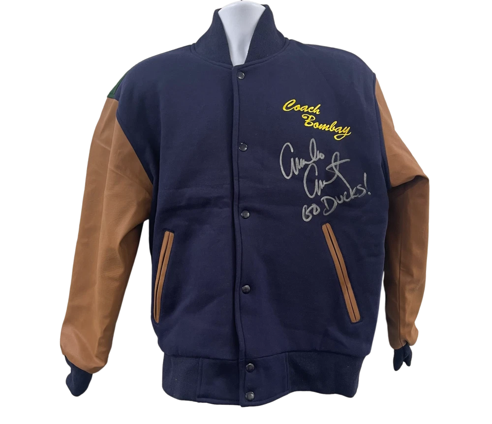 EMILIO ESTEVEZ SIGNED THE MIGHTY DUCKS GORDON BOMBAY JACKET AUTOGRAPH BECKETT