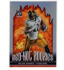 Najee Harris 2021 Donruss Optic Red Hot Rookies RHR-7 Silver Prizm Steelers  3-D