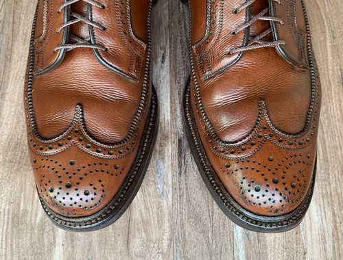 Florsheim Imperial 93602 9.5 D punta de ala larga Kenmoor cañonera de colección 1969 EE. UU. - Imagen 2 de 15