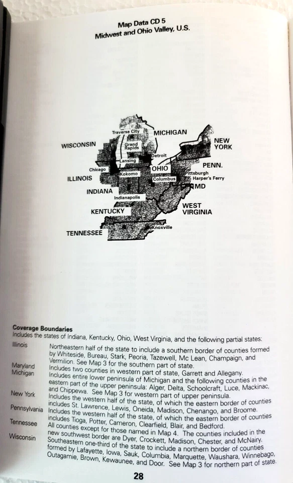 1997 - 2003 OEM BMW Navigation GPS CD #5 Midwest / Ohio US Map # S0001-0115-111 - Image 3 of 3