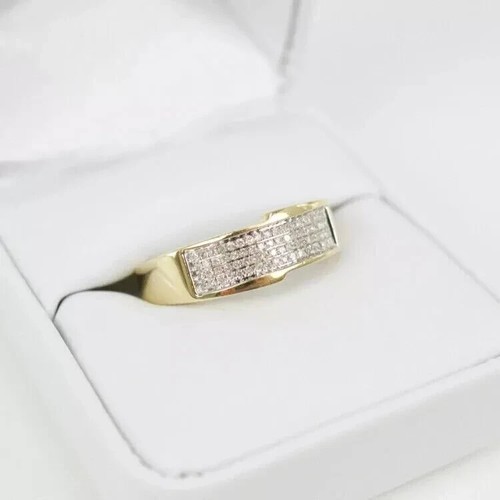 2.00 Ct Lab Created Diamond His Her Wedding Ring Trio Set 14K Yellow Gold Plated - Picture 4 of 9