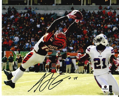 "Cincinnati Bengals" AJ Green Hand Signed 10X8 Color Photo COA - Afbeelding 1 van 2