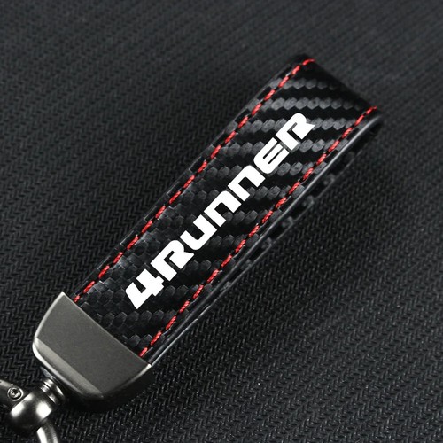 Car Carbon Fiber Leather Rope Car Keychain Key Chain Pendant Keyring for 4RUNNER - Imagen 3 de 30
