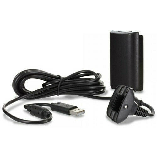 Black Xbox 360 Rechargeable Play & Charge Kit-Battery Pack Best For XBOX 360 - Picture 10 of 24