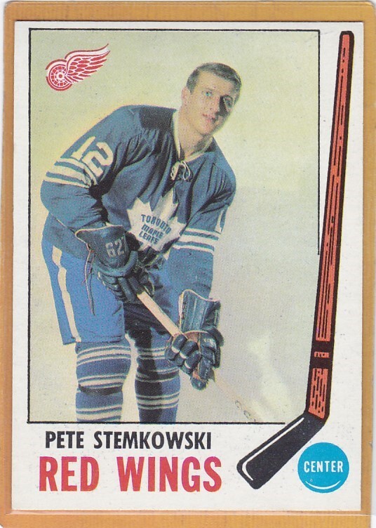 1969-70 TOPPS HOCKEY PETE STEMKOWSKI #65 RED WINGS NM *A12739