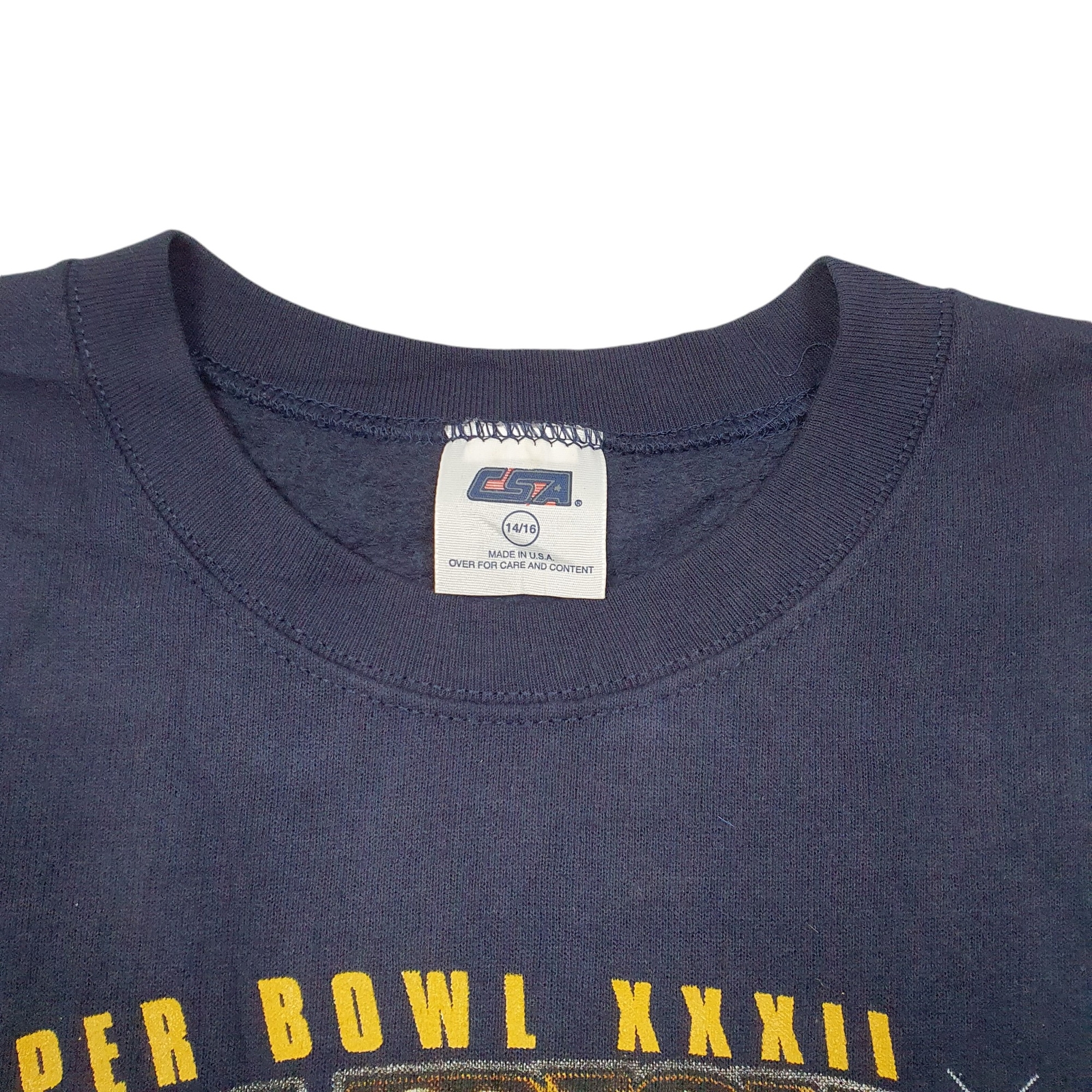 CSA Vintage 90s NFL Denver Broncos Superbowl Made In USA Jumper Sweatshirt S image 2