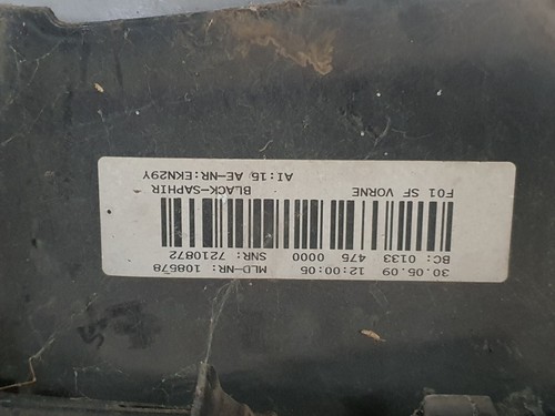 BMW 7 SERIES F01/F02, 03/09-09/15 FRONT BUMPER 51117238751 - Picture 4 of 8