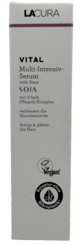 LACURA Skin Vital Soja Multi Intensiv Serum, 3-fach Öl-Komplex, Vegan, 30ml, neu - Bild 2 von 5
