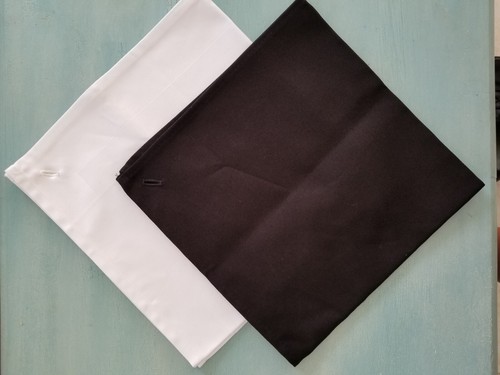 Menge 4 2W 2B - Premium Abendessen Servietten mit Knopfloch - 100% Baumwolle 20x20