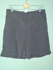 LANDS END BLACK NYLON SWIM ATTACHED BRIEF BOTTOM LONG BOARD SHORTS SWIMSUIT 10