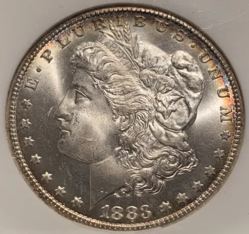 1883-CC Morgan Silver Dollar $1 NGC MS 66 RARE HIGH GRADE KEY DATE Color Toning