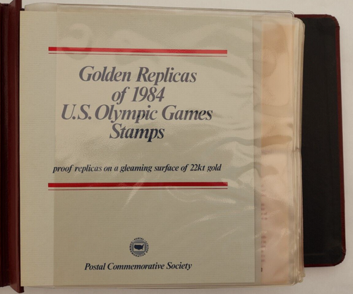 Golden Replica 1984 U.S. Olympic Games , 22kt Gold FDC C101-C104 2048-2051 - Picture 2 of 13