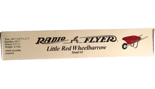 Steel Garden Planter Radio Flyer Little Red Toy Wheelbarrow 17" Dolls NIB Sealed - Picture 9 of 12