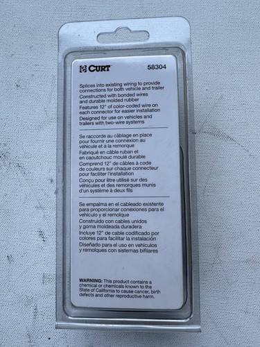 CURT 58304 4-Pin Flat Wiring Harness, 12-Inch Vehicle-Side and Trailer-Side Wire - Picture 3 of 3