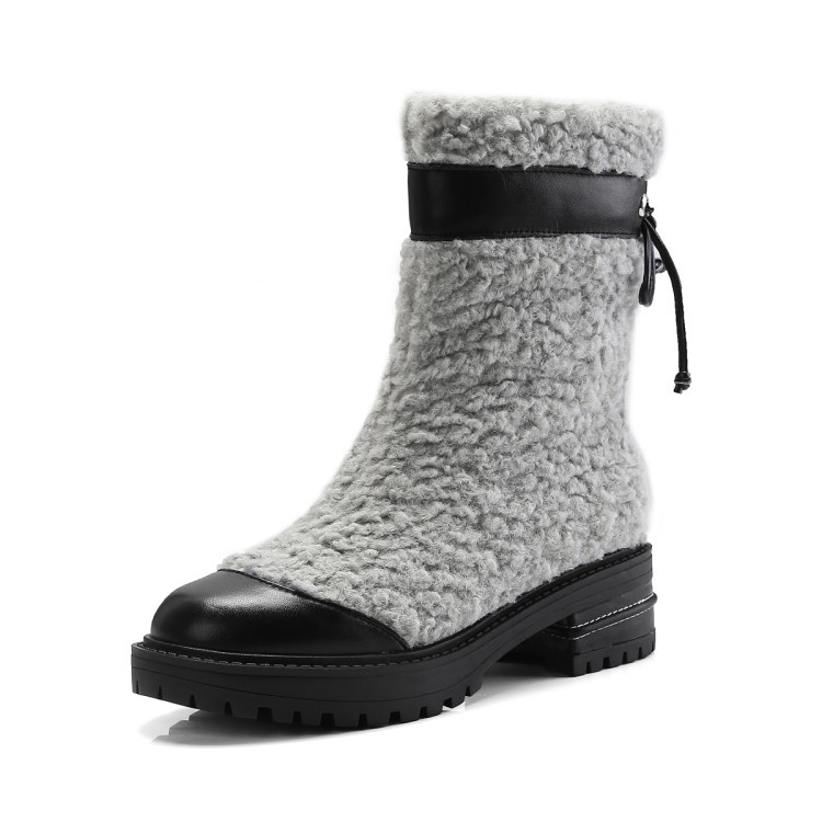 Sweet Women Zipper Warm Warm Warm Fur Winter Thick Ankle Boots Round Toe Girl shoes size 76c856 Sweet Women Zipper Warm Warm Warm Fur Winter Thick Ankle Boots Round Toe Girl shoes size 76c856