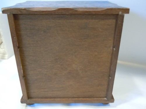 jewelry box 8 1/4 x 7 1/2 pre-owned Japan brown wood - Picture 4 of 9