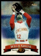Willie Greene 1998 Finest Refractor #138 Dual-Sided No-Protector Cincinnati Reds