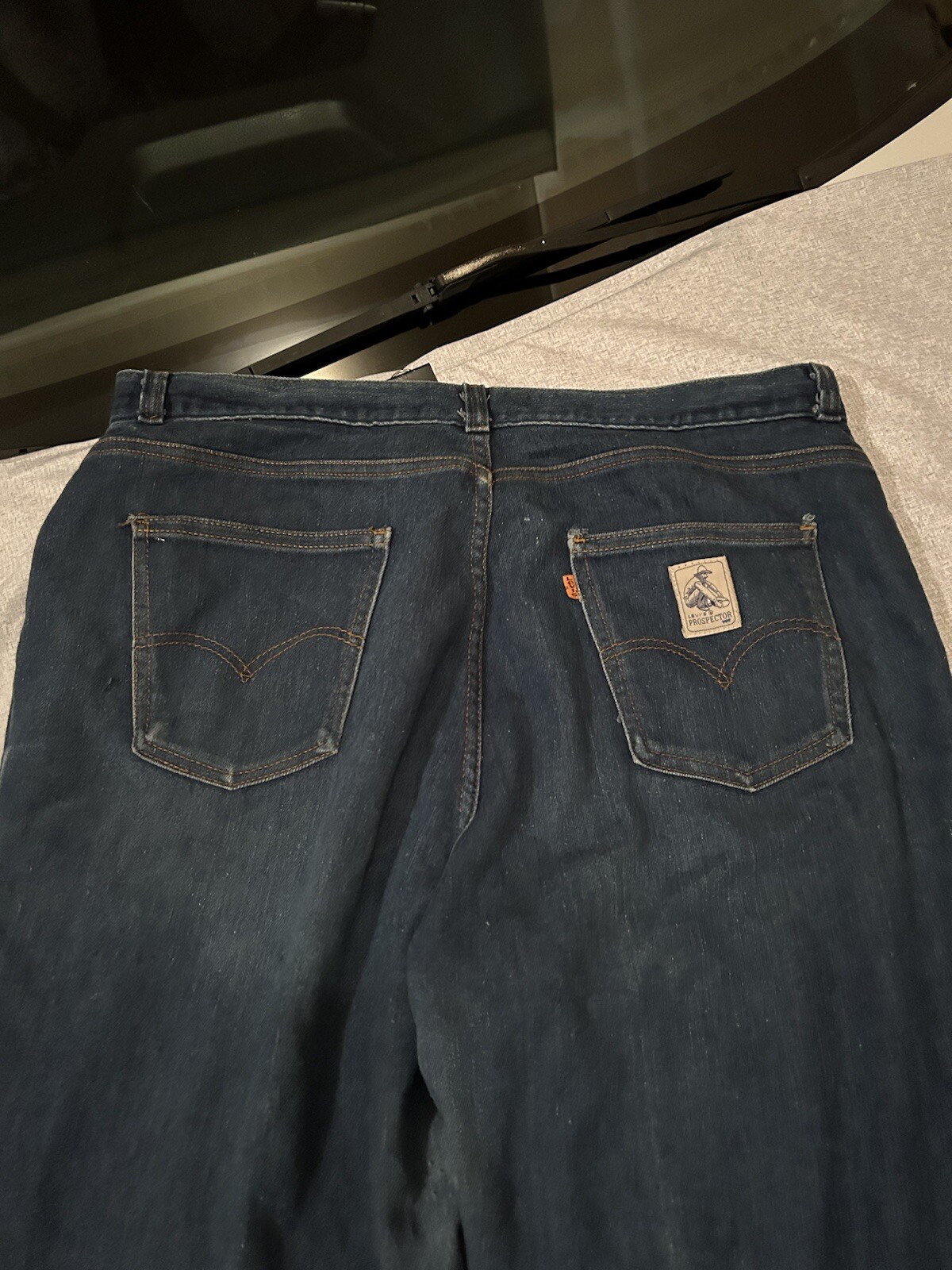 Vintage Levi's Prospector Blue Denim Jeans Orange Tab… Gem