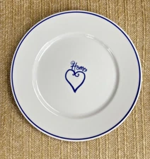 Rosanna Imports Heart & Home Dinner Plate Cobalt on White Made in Poland 10.25"