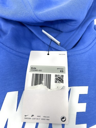 Nike Kid's Sportwear HBR Club Fleec Hoodie XS-NEW WITH TAGS! - Picture 2 of 3