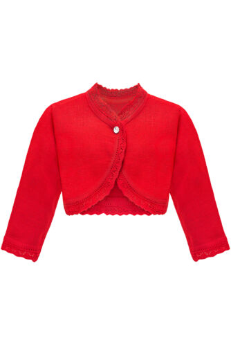 Cardigan Shrug Bolero Long Sleeve Knit Button Closure for Girls - Picture 38 of 101
