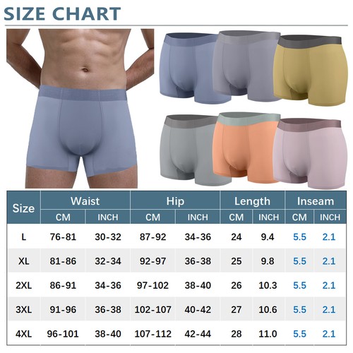 4/6 PACK For Men Bamboo Underwear Shorts Multicolor Boxer Briefs Underpants NEW - Picture 41 of 42