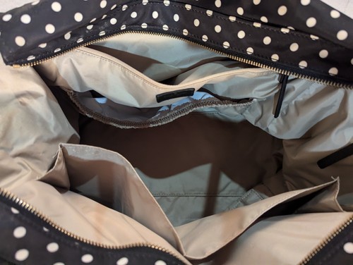 Kate Spade Large Diaper Bag With Changing Pad Black And White Polka Dot - Picture 6 of 8