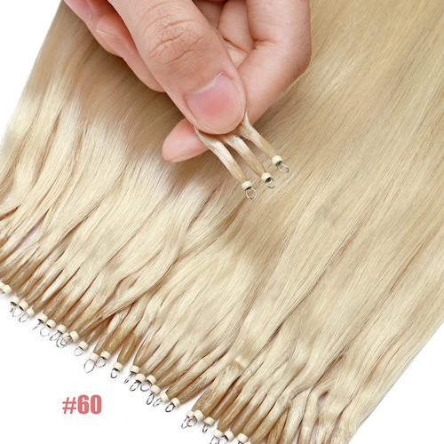 Nano Anillo Punta Micro Cuentas Extensiones de Cabello Humano Remy Barrido GRUESO 50 G 100 G - Imagen 58 de 75